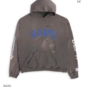 Gallery Dept Gray Hoodie with Blue RAMS Design